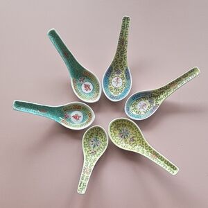 Chinese Famille Spoons